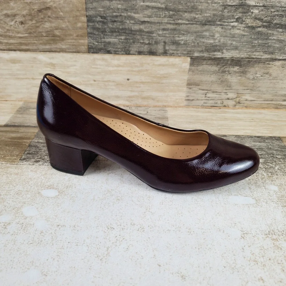 Marc Joseph Womens Dress Pumps Sz 6 Broad St Patent Slip On Block